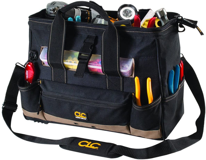 CLC 1534 16″ Tool Bag with Top-Side Plastic Parts Tray