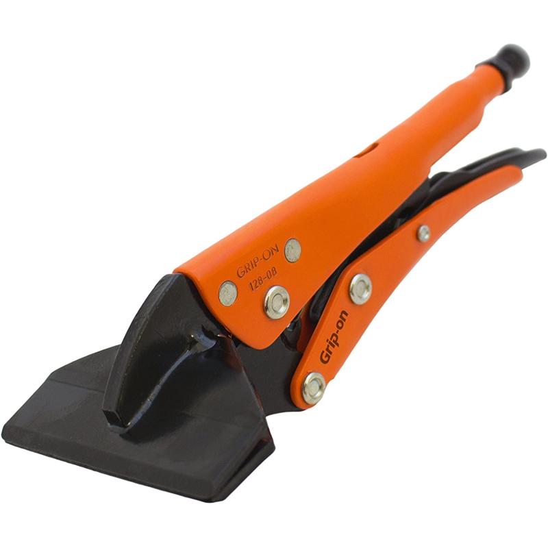 Grip-On 12808 8 Inch Sheet Metal Clamp Locking Pliers In Orange Epoxy ...