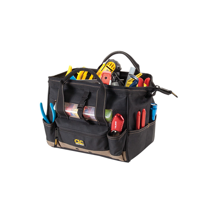 CLC 1533 12" Tool Bag with Top-Side Plastic Parts Tray