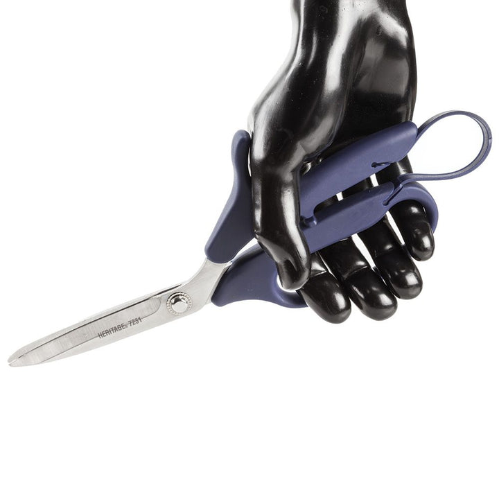 Heritage Cutlery 7231 9 1/4'' SS Bent Poultry Shear/Straight Top Handle/ Self Opening