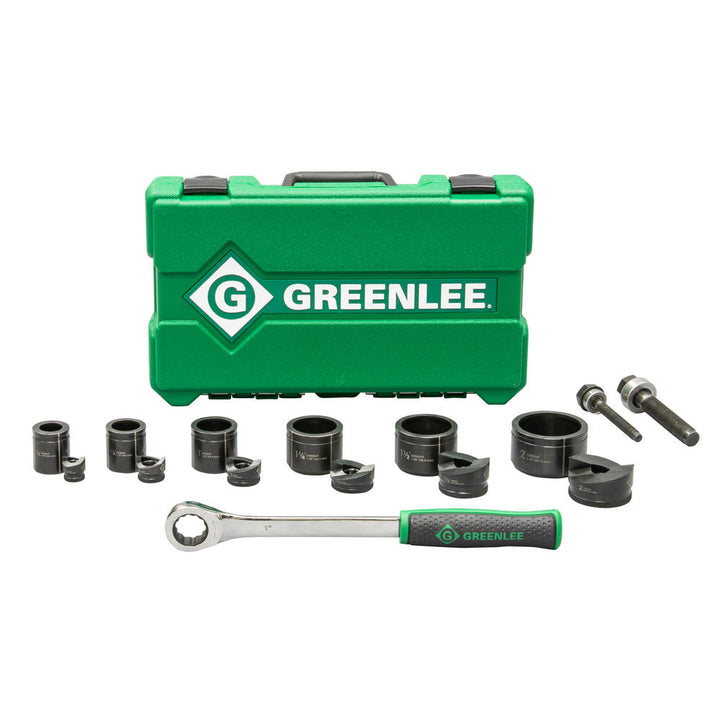 Greenlee 7238SB Knockout Kit with Ratchet and SlugBuster®, 1/2" to 2"