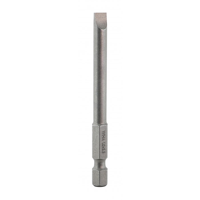 Wiha Tools 74039 Slotted Power Bit, 5.5 mm x 70 mm, 10 Pk.