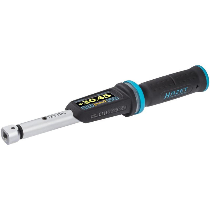 Hazet 7290-5STAC Electronic Torque Wrench with Built-In Angle Gauge, 5-60 Nm, 9x12mm Insert Square, 10mm (3/8") Square