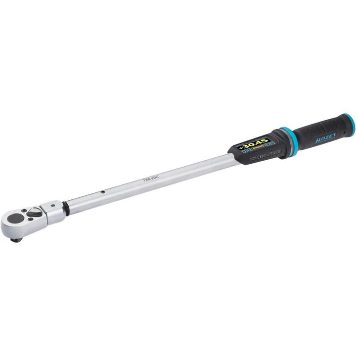 Hazet 7292-2STAC Electronic Torque Wrench with Built-In Angle Gauge, 20-200 Nm, 14x18mm Insert Square, 12.5mm (1/2") Square