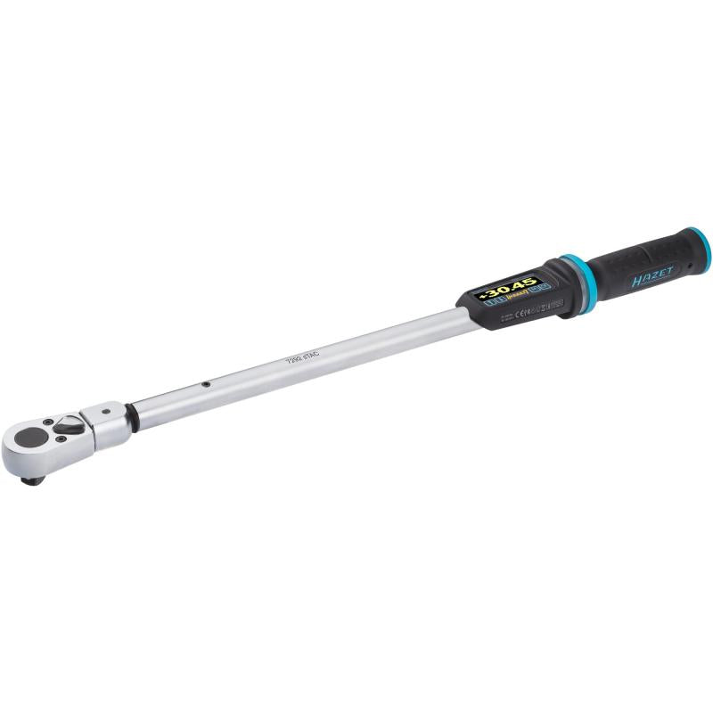 Hazet 7292-2STACCAL Electronic Torque Wrench with Built-In Angle Gauge, 20-200 Nm, 14x18mm Insert Square, 12.5mm (1/2") Square