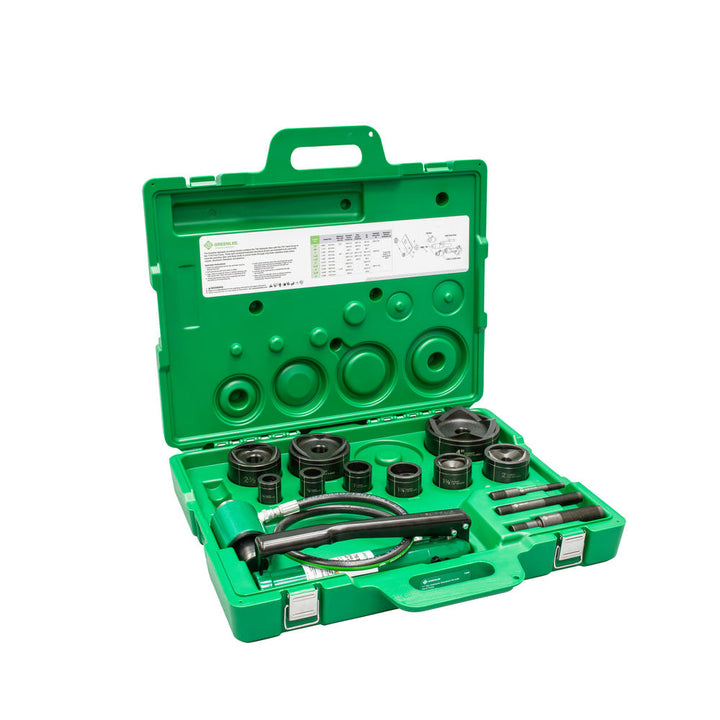 Greenlee 7309 11-Ton Hydraulic Knockout Kit with Hand Pump (1/2" - 3" and 4")