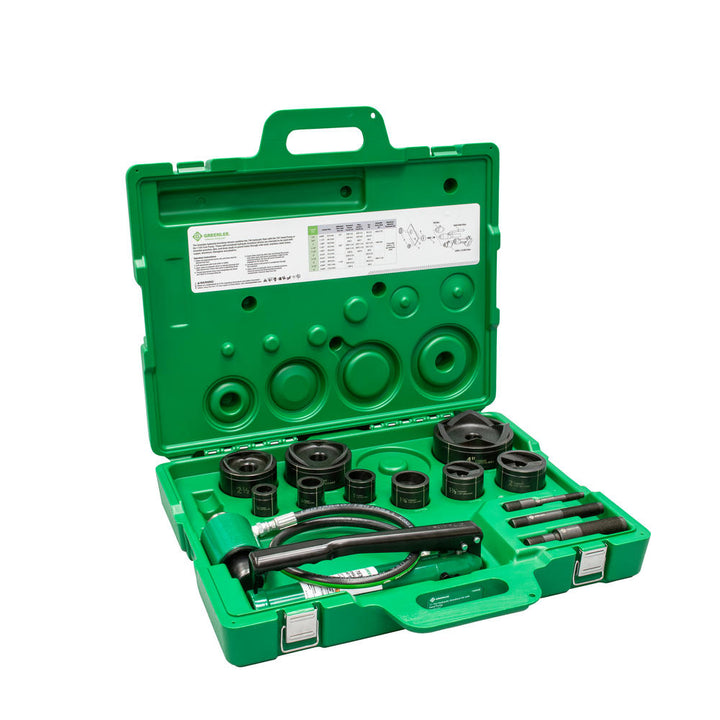Greenlee 7309SB 11-Ton Slug-Buster® Hydraulic Knockout Kit with Hand Pump (1/2" - 3" and 4")