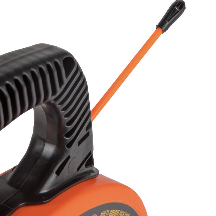 Klein Tools 56382 Multi-Groove Fiberglass Fish Tape with Nylon Tip, 50-Foot