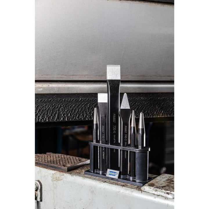 Hazet 750/6-1 Chisel, Drift Punch, Center Punch Set, 6 Pieces