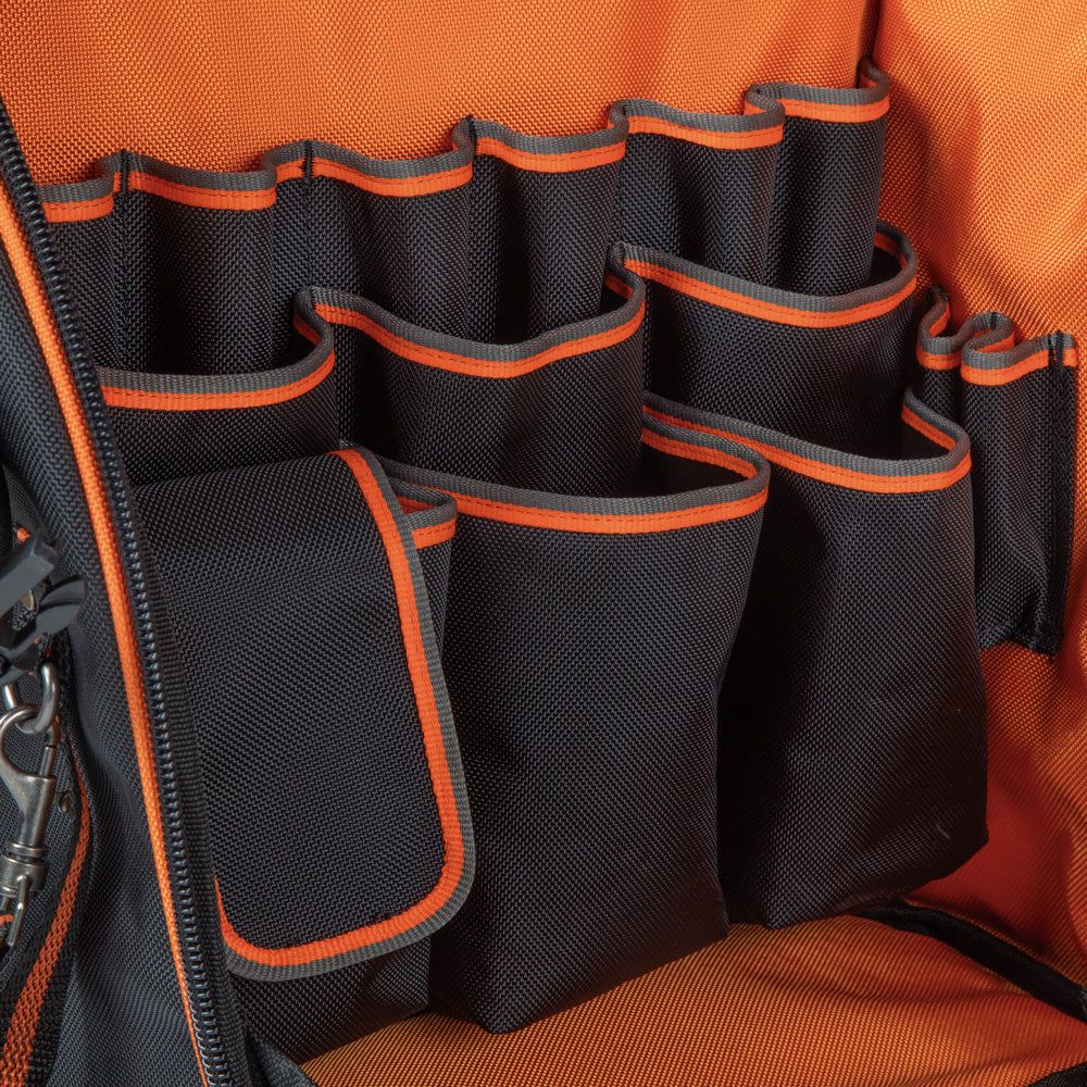 Klein Tools 55482 Tradesman Pro Tool Station Backpack, 21 Pockets