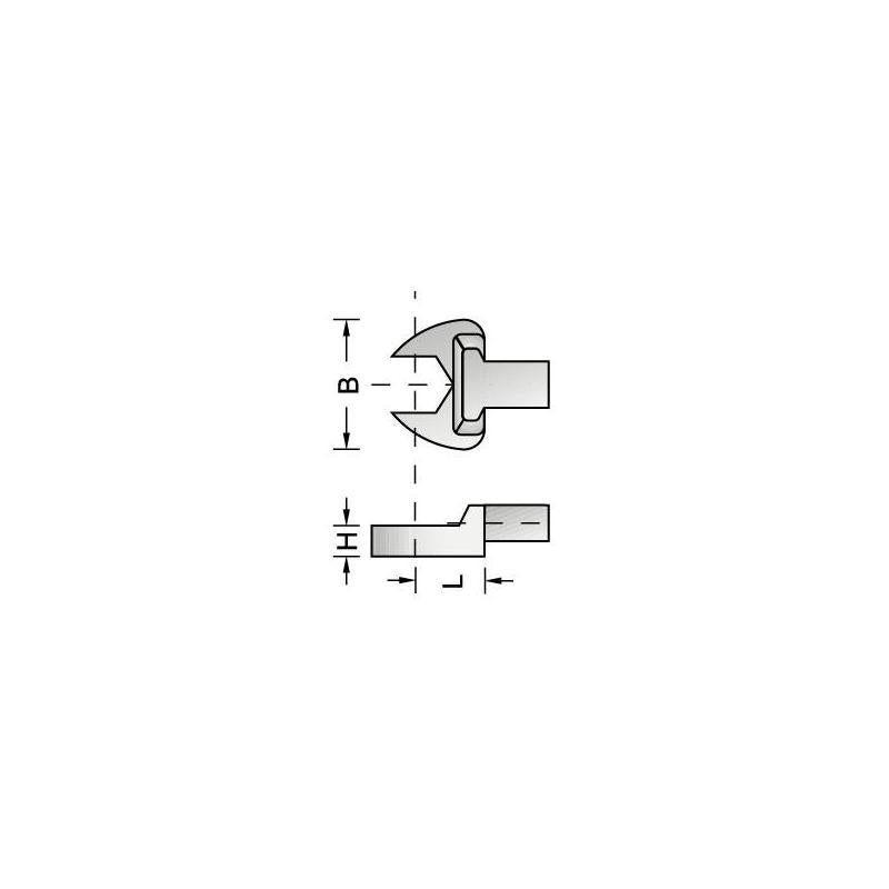 Gedore 7679050 Rectangular open end fitting SE 9x12, 9 mm