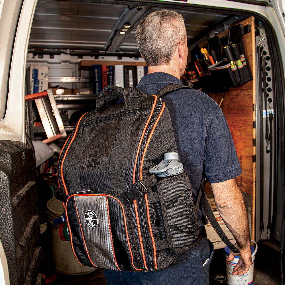 Klein Tools 55482 Tradesman Pro Tool Station Backpack, 21 Pockets