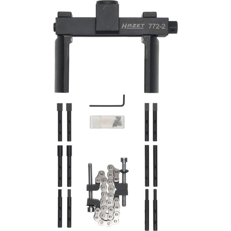 Hazet 772-2/16 Universal Axle and Slotted Nut Wrench Tool Set, 20mm (3/4") Square Drive, 16 Pieces