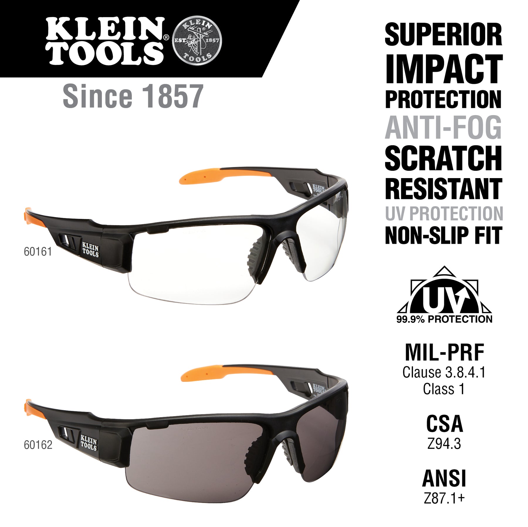 Klein Tools 60161 Professional Safety Glasses, Clear Lens – Haus of Tools
