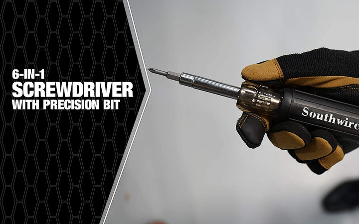 Southwire SD6N1P 6-in-1 Screwdriver W/ Precision Bit