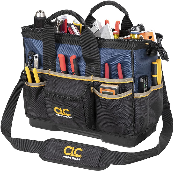 CLC PB1563 16″ MOLDED BASE BIGMOUTH TOTE TOOL BAG – 23 POCKET