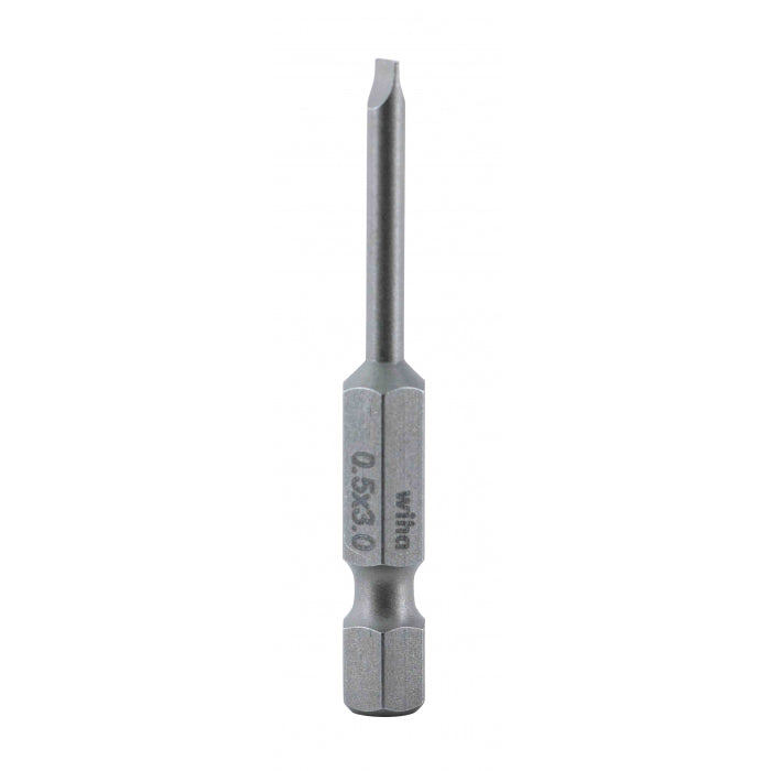 Wiha Tools 74003 Slotted Power Bit, 3.0 mm x 50 mm, 10 Pack