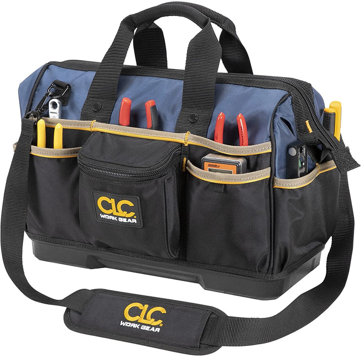 CLC PB1563 16″ MOLDED BASE BIGMOUTH TOTE TOOL BAG – 23 POCKET