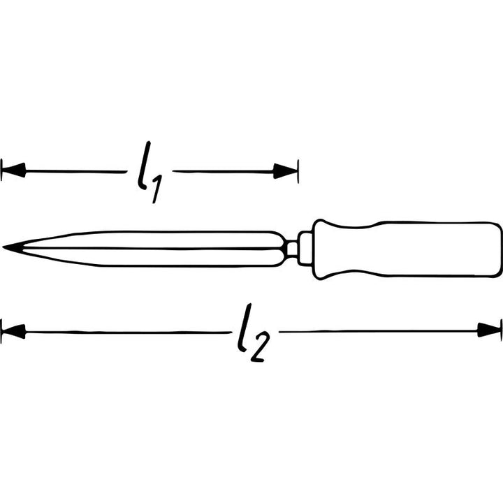 Hazet 821-1 Hollow Three-Square Scraper, 260mm