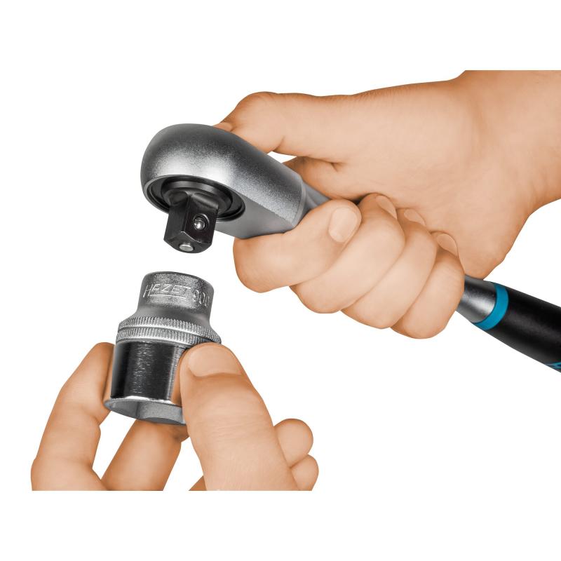 Hazet 863HPS HiPer Fine-Tooth Reversible Ratchet with Safety Locking, 6.3 mm (1/4") Square