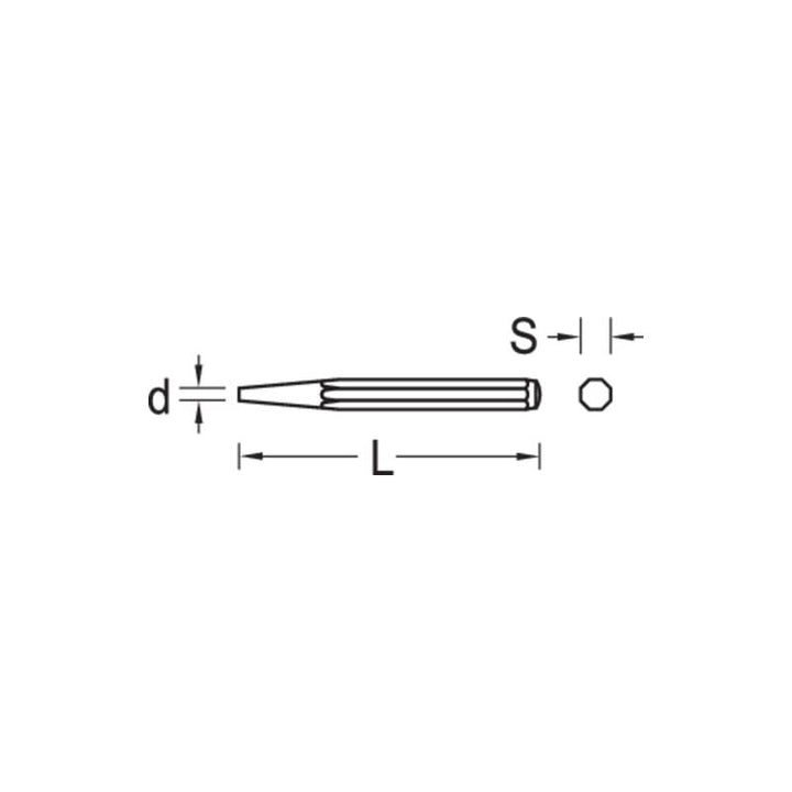 Gedore 8711920 Drift punch octagonal 120x12x10 mm