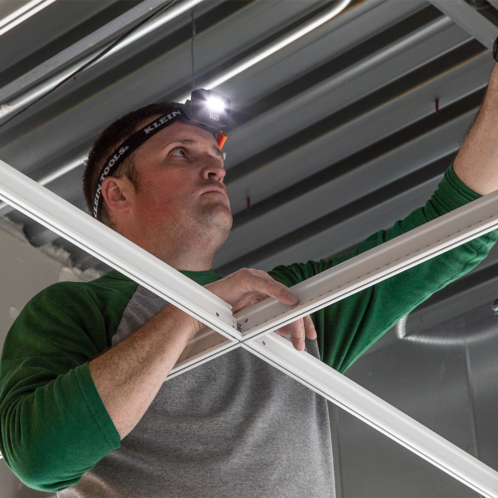 Klein Tools 56049 Rechargeable Light Array Headlamp w/ Strap, 260 Lumen, All-Day Runtime