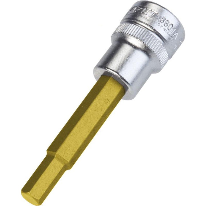 Hazet 8801A-1/4 Screwdriver Socket, 10mm (3/8") Square Drive, 1/4" Hex