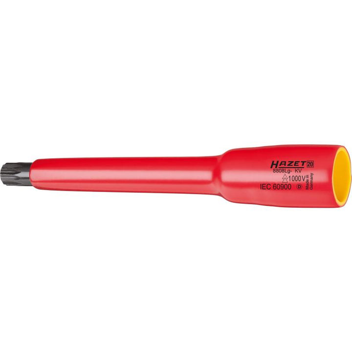 Hazet 8808Lg-12KV Insulated Screwdriver Socket 10mm (3/8") Square Drive, XZN M12