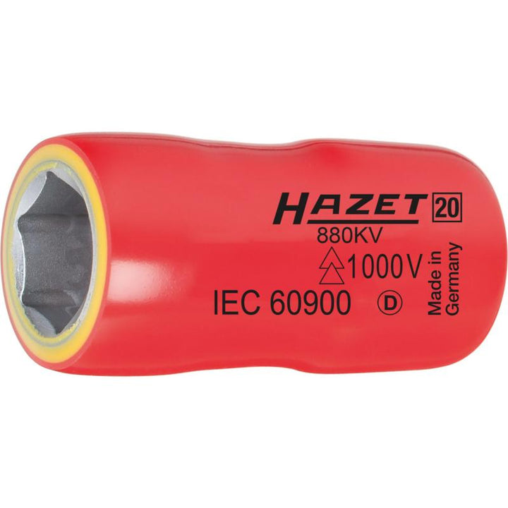 Hazet 880KV-18 Insulated Socket, 10mm (3/8") Square Drive, 18mm Hex