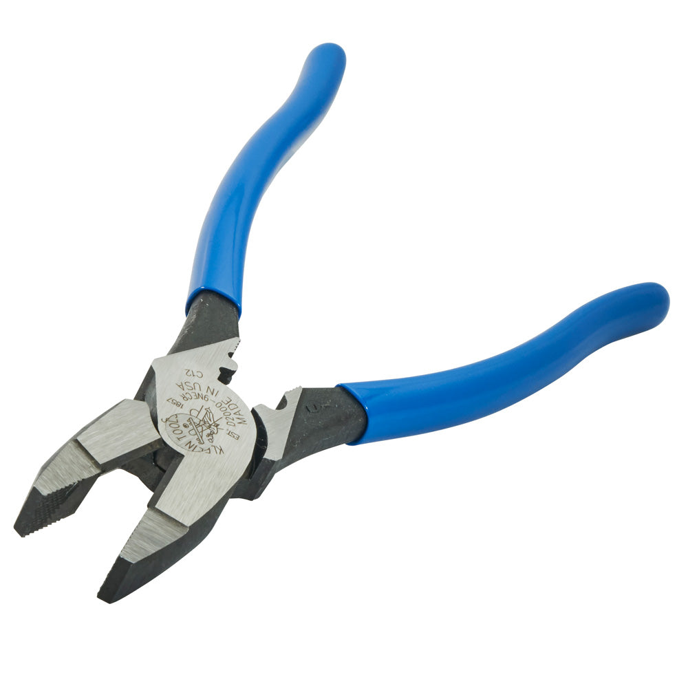 Klein Tools D2000-9NECR Lineman's Pliers with Crimping, 9-Inch