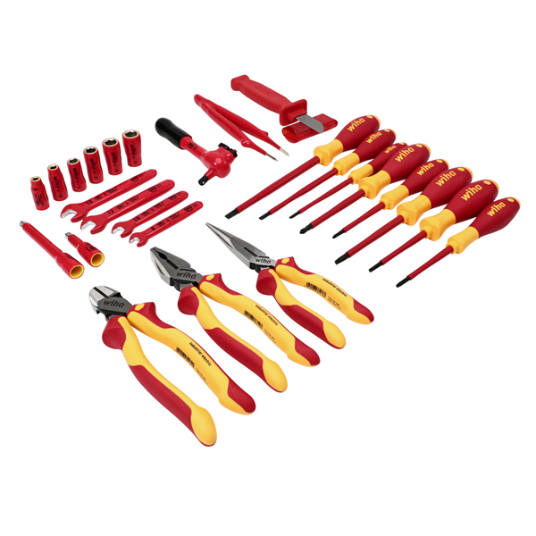 正規品 wexwear 赤 w38 Wiha 91890 26 Piece Insulated Hybrid & EV Essentials Tool Kit