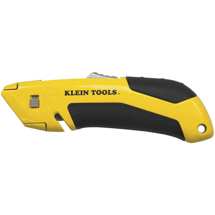 Klein Tools 44136 Utility Knife, Self-Retracting, Rubber Handle for No-Slip Grip