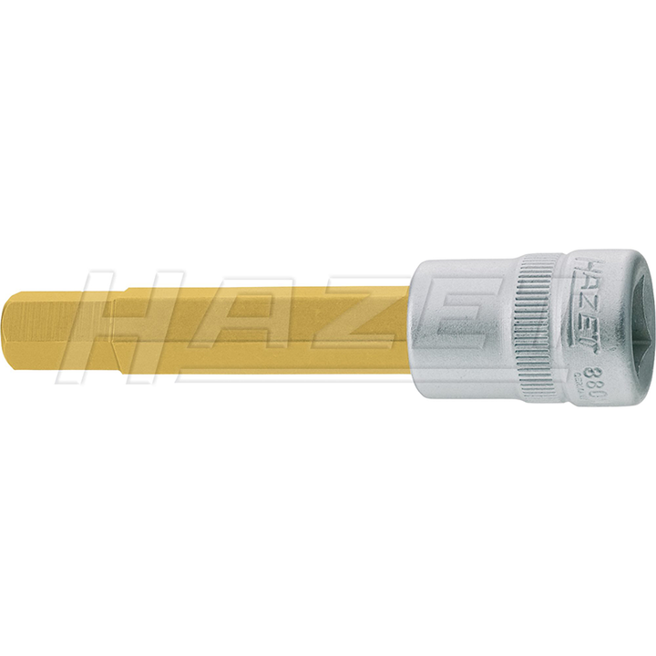 Hazet 8801-10 Hex TiN Screwdriver Socket, 10 mm, 3/8"