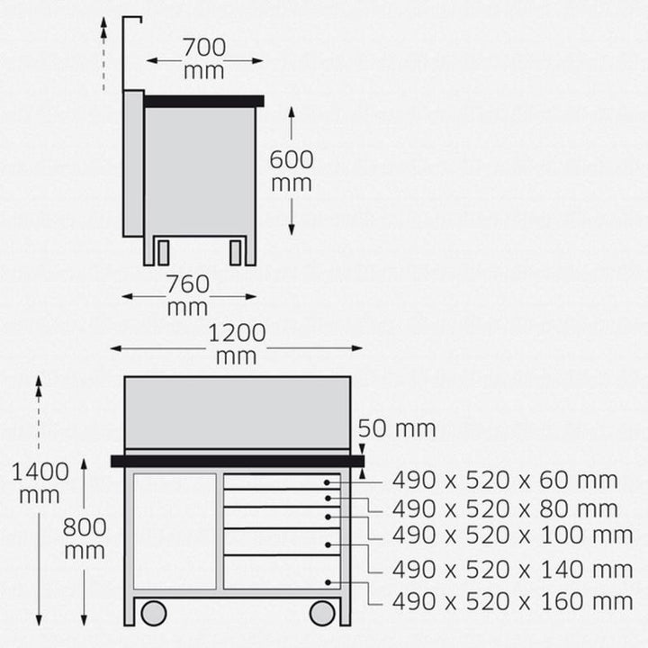 Stahlwille 85030003 96/3 Mobile workbench