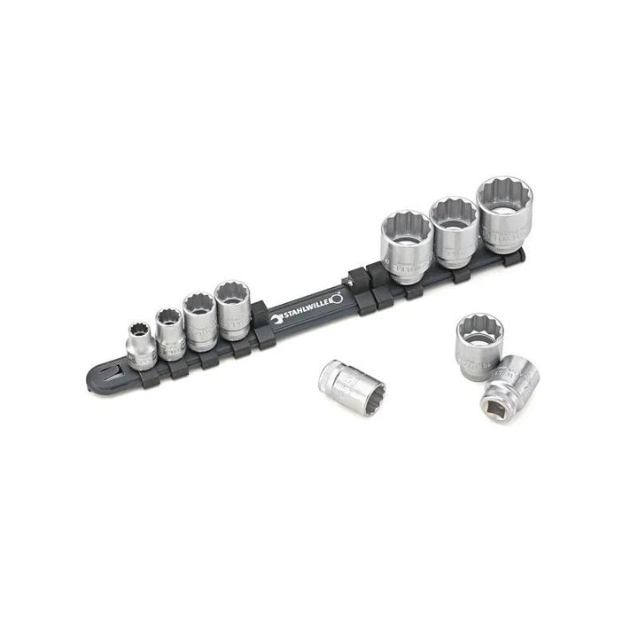 Stahlwille 96052010 Socket Spanner Set On Clip Rail 3/8 Inch, 10 Pcs