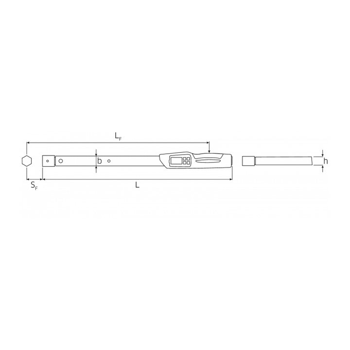 Stahlwille 96501720 Electromechanical Torque Wrench, L. 550 mm