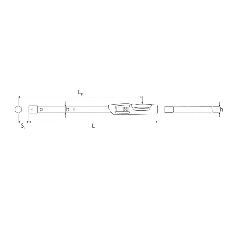 Stahlwille 96501740 Electromechanical Torque Wrench, L. 760 mm