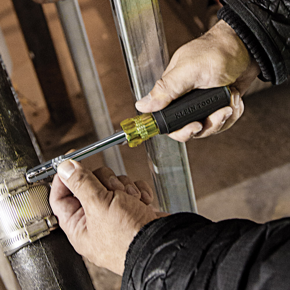 Klein Tools 65129 2-in-1 Nut Driver, Hex Head Slide Drive™, 6-Inch