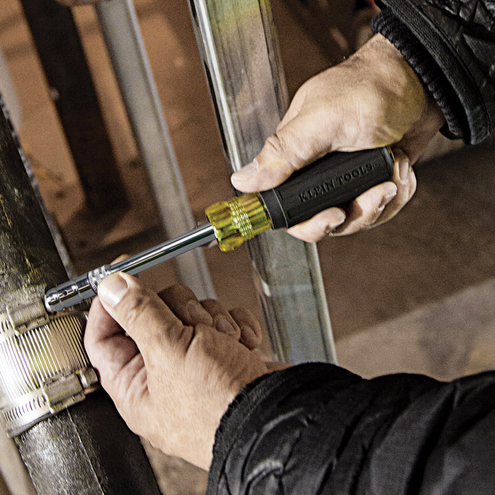 Klein Tools 65129 2-in-1 Nut Driver, Hex Head Slide Drive™, 6-Inch