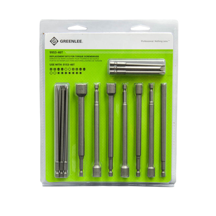 Greenlee 9953-46T Replacement Torque Driver Bit Kit