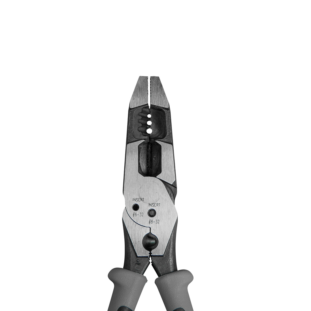 Klein Tools J215-8CR Pliers, Hybrid Multi Purpose Tool with Crimper, Bolt Shearing Holes and Stripper