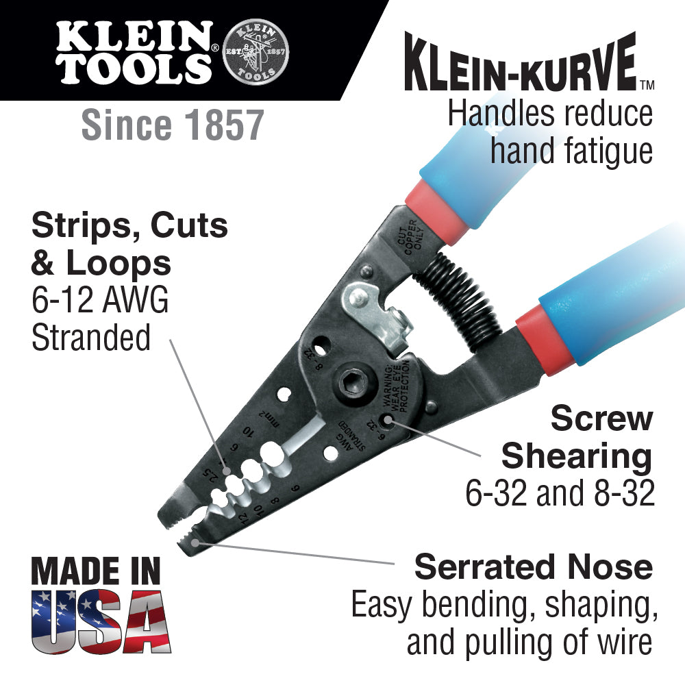 Klein Tools 11053 Klein-Kurve Wire Stripper/Cutter