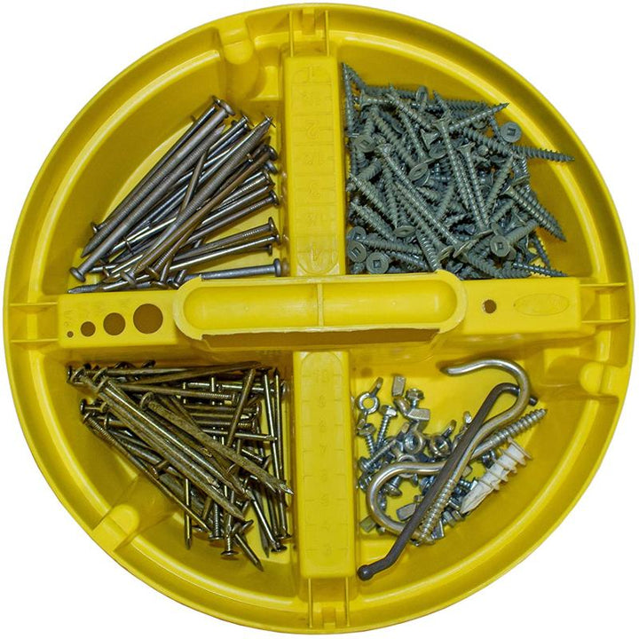 Bucket Boss 15051 Bucket Stacker Small Parts Organizer,Yellow