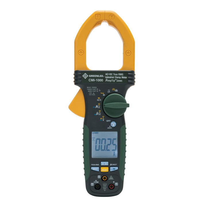 Greenlee CMI-1000-C Greenlee CMI-1000 Industrial AC+DC True RMS Clamp Meter, Calibrated, 1000 Amp