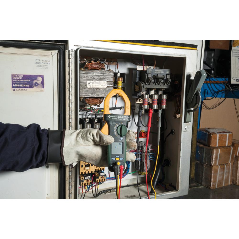 Greenlee CMI-1000 Industrial AC+DC True RMS Clamp Meter, 1000 Amp