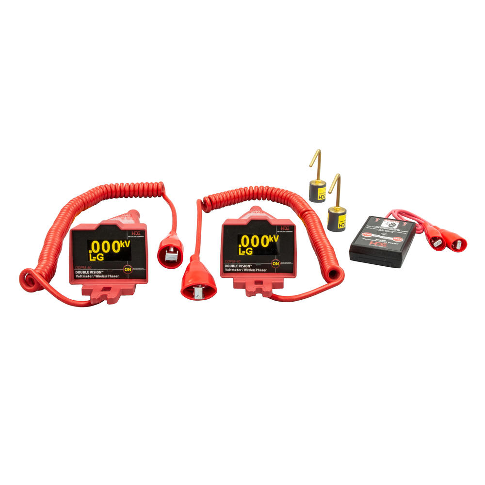 Greenlee DDPM-40/K01 Double Vision® Dual Display Wireless Phasing Meter 5V-43kV, OH Kit 1