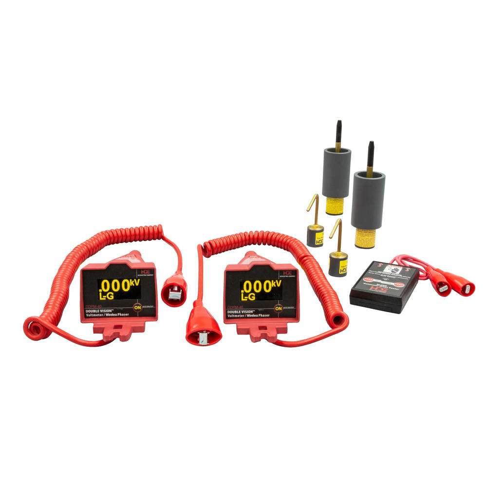 Greenlee DDPM-40/K02 Double Vision® Dual Display Wireless Phasing Meter 5V-43kV, OH/UG Kit 1
