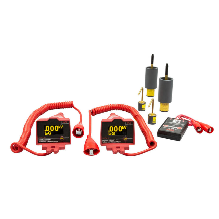 Greenlee DDPM-40/K02 Double Vision® Dual Display Wireless Phasing Meter 5V-43kV, OH/UG Kit 1