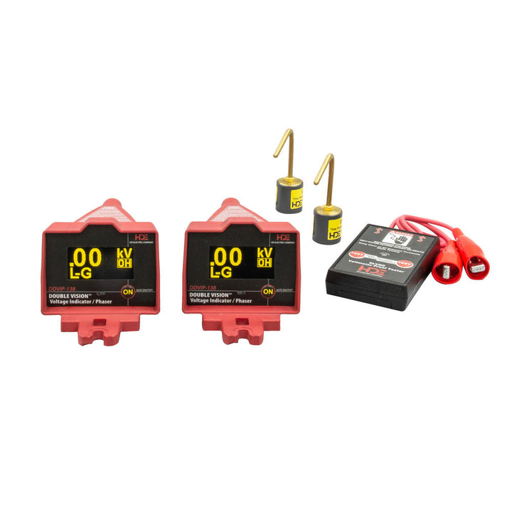 Greenlee DDVIP-138/K01 Double Vision® Dual Display Wireless Voltage Indicating Phaser 100V-138kV, OH Kit 1