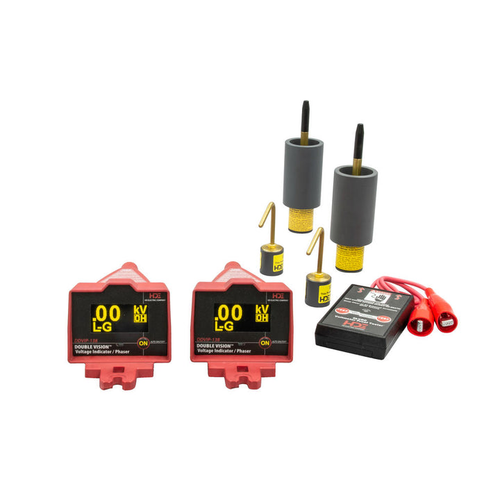 Greenlee DDVIP-138/K02 Double Vision® Dual Display Wireless Voltage Indicating Phaser 100V-138kV, OH/UG Kit 1